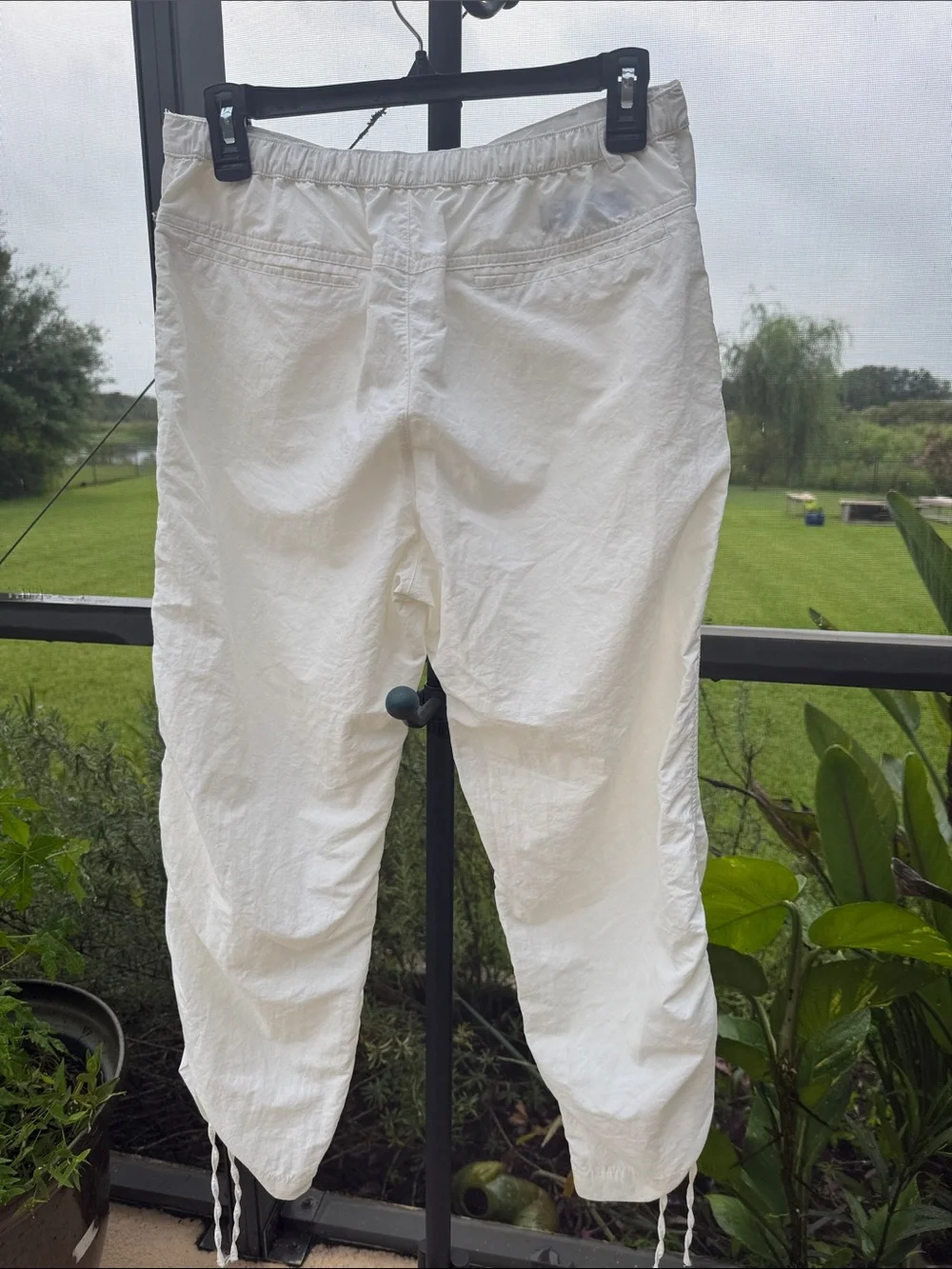 Zara White Drawstring Pants